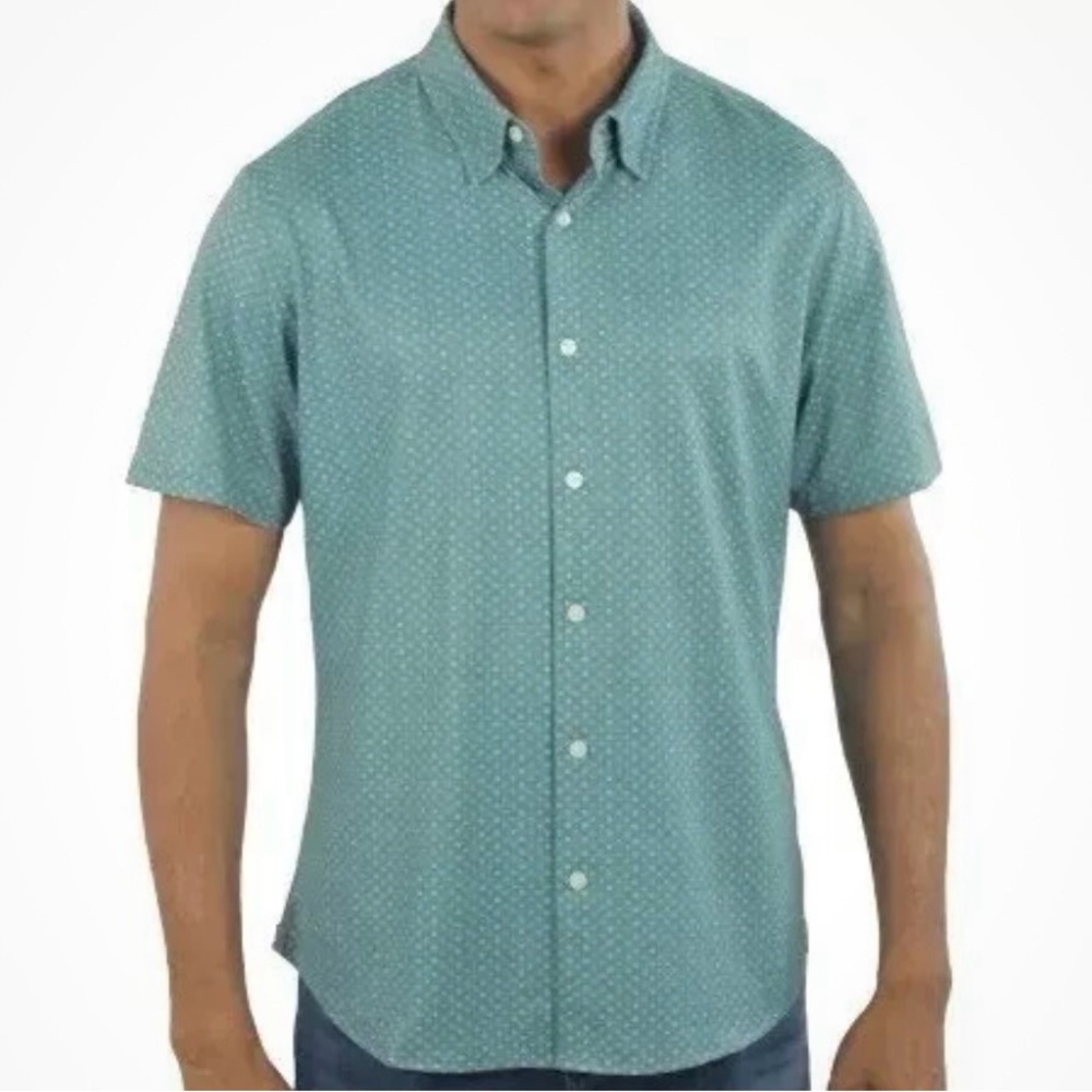 NWT! Jachs New York Men's Green Short Sleeved Shirt, Sz L